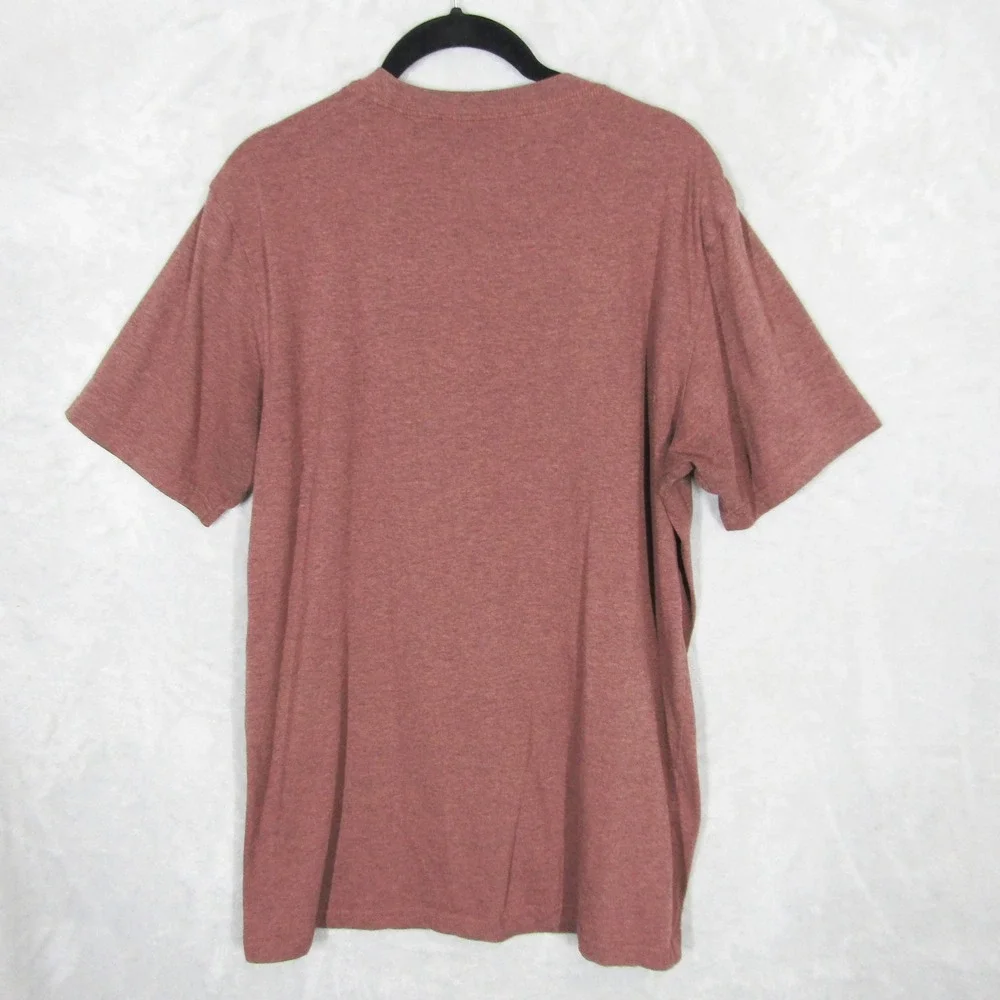 prAna Mens Llama Graphic T-Shirt Large Como Te Llama Heathered Rust Brown